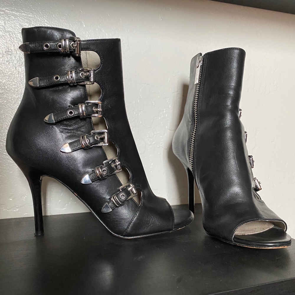 MICHAEL Michael Kors Buckle Stiletto Booties